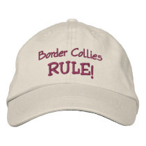 Border Collies Rule Embroidered Baseball Cap