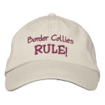Border Collies Rule Embroidered Baseball Cap embroidered hats