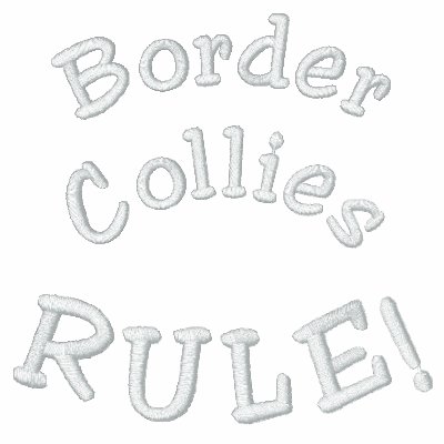 Border Collies Rule Embroidered Ladies T Shirt by SmilinEyesTreasures