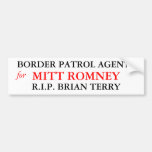 Border Patrol Agents For Mitt Romney Bumper Stickers