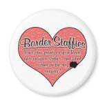 Border Staffy Paw Prints Dog Humour Magnets