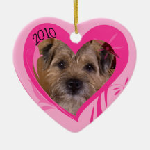 Border Terrier 2010 Valentine's Heart Ornament
