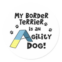 Border Terrier Agility Dog Sticker