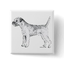 Border Terrier Pinback Buttons