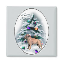 Border Terrier Christmas Gifts Fridge Magnet