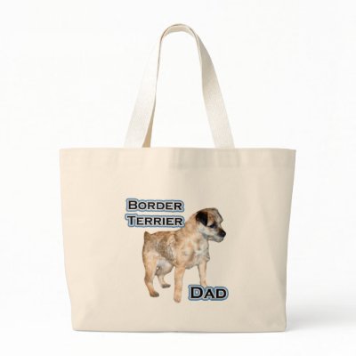 Border Terrier Dad 4 Tote Bags by GreyWolfCreation