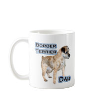 Border Terrier Dad 4 Coffee Mugs