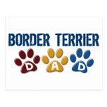 BORDER TERRIER DAD Paw Print 1 Post Cards