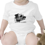 Border Terrier Drawing Baby Bodysuit