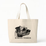 Border Terrier Drawing Tote Bag