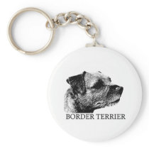 Border Terrier Drawing Keychain