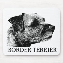 Border Terrier Drawing Mouse Pads