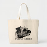 Border Terrier Drawing Tote Bag