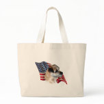 Border Terrier Flag Canvas Bags