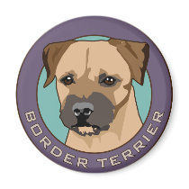 Border Terrier Head Study Magnets