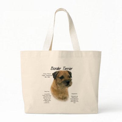 Border Terrier History Design Canvas Bags by GreyWolfCreation