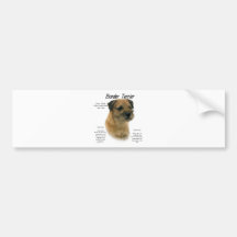 Border Terrier History Design Bumper Sticker