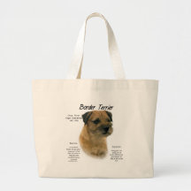 Border Terrier History Design Canvas Bags