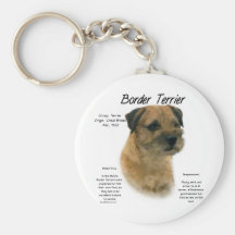 Border Terrier History Design Keychains