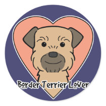 Border Terrier Lover Round Stickers