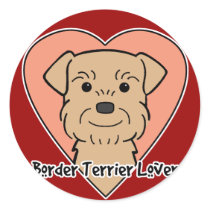 Border Terrier Lover Round Sticker