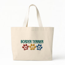 BORDER TERRIER MOM Paw Print 1 Canvas Bags