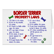 BORDER TERRIER Property Laws 2 Cards