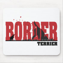 Border Terrier Silhouette Mousepads