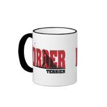 Border Terrier Silhouette Mugs