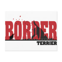 Border Terrier Silhouette Postcard