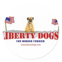 Border Terrier Round Stickers