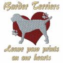 Border Terriers Leave Paw Prints embroidered shirts