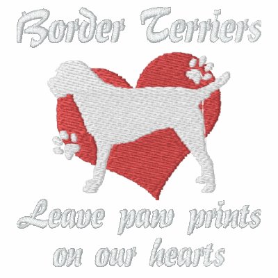 Border Terriers Leave Paw Prints Polo Shirt by MenagerieMayhem