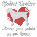Border Terriers Leave Paw Prints embroidered shirts