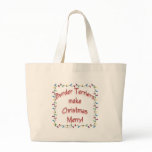 Border Terriers Make Christmas Merry Canvas Bag