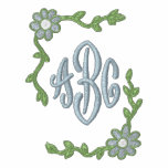 Bordered Floral Monogram Template embroidered shirts