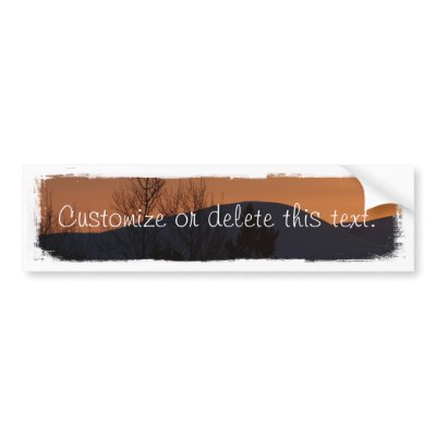 Boreal Silhouette; Customizable Bumper Stickers