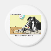 Bored Border Collie Funny Gifts Tees Collectibles Refrigerator Magnet