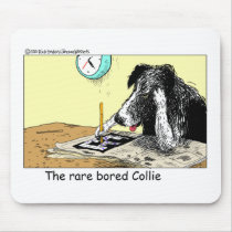 Bored Border Collie Funny Gifts Tees Collectibles Mousemat