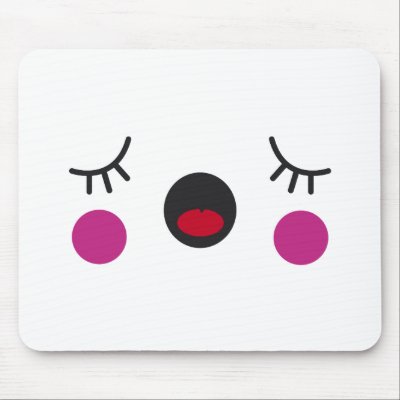 Bored Face Mouse Pads by kawaiiumis