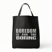 Boredom dark tote canvas bag