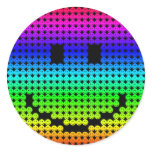 Borg Smiley Rainbow stickers