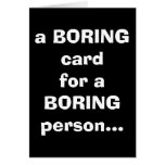 BORING card