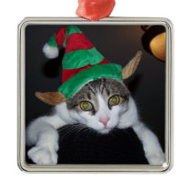 Boris the Holiday Elf - Square Ornament