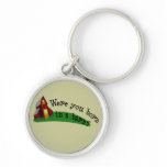 Born in a Barn Quote Keychain
