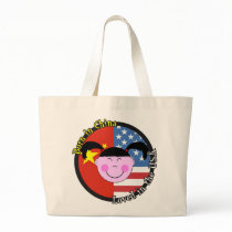 Born in China Loved in the USA Big Girl Tote Bags
