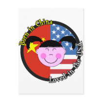 Born in China Loved in the USA Big Girl Post Cards