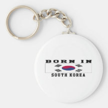 Born In South Korea Keychain