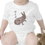 Born in the Year of the Rabbit Baby Bodysuits