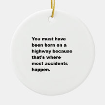 Born On A Highway Christmas Tree Ornaments